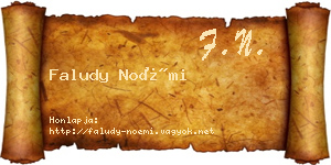 Faludy Noémi névjegykártya