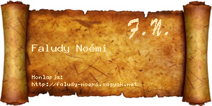 Faludy Noémi névjegykártya